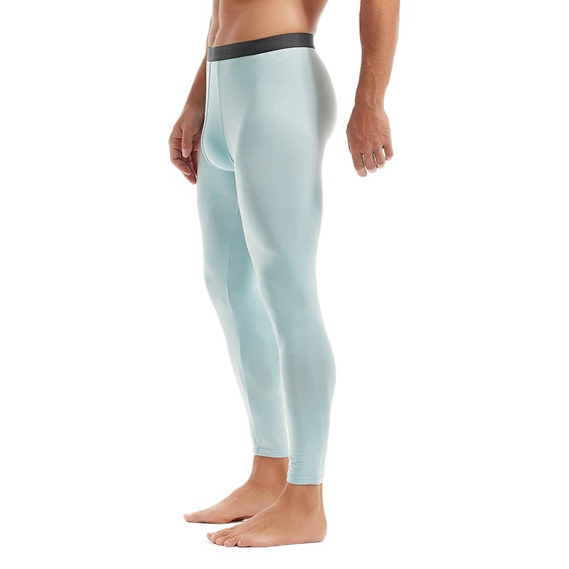Men's thin tight plus size bamboo fiber Long Johns men's leggings adult sweater line trousers underpants wholesale Men's