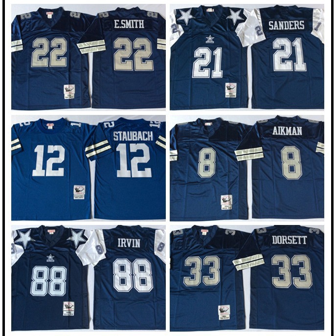 Cross Border Rugby Suit Dallas Denim Team Hall of Fame 21#22#MN Retro Jersey Legend Limited Edition Wholesale