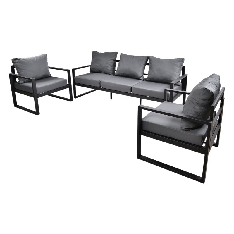 Sofa Outdoor Leisure Iron Sofa Combination Villa Courtyard Sofa Simple Waterproof Sunscreen Industrial Wind Seat