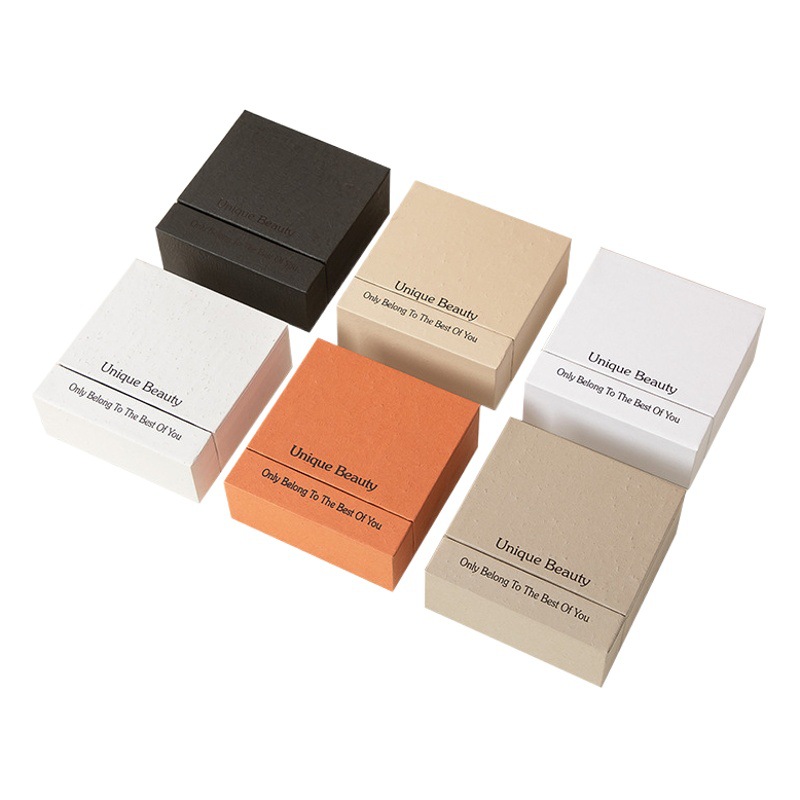 Factory wholesale Drawer gift box stone pottery box granular black and white jewelry Nail Box pe suspension drawer jewelry box