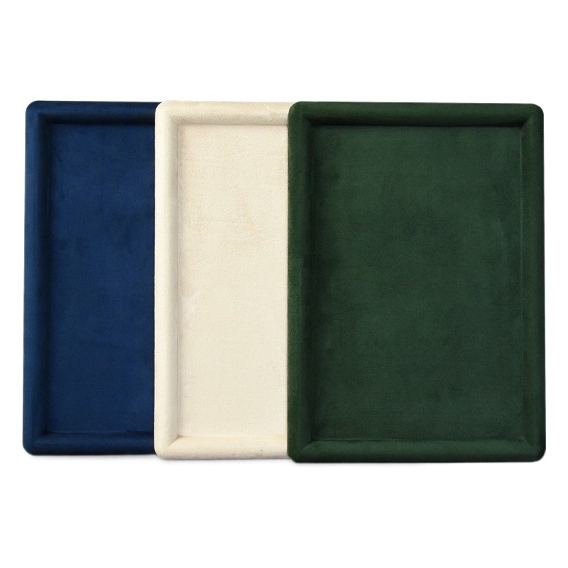 [Small wholesale] high-grade flannel jewelry tray glasses jewelry display plate live counter props