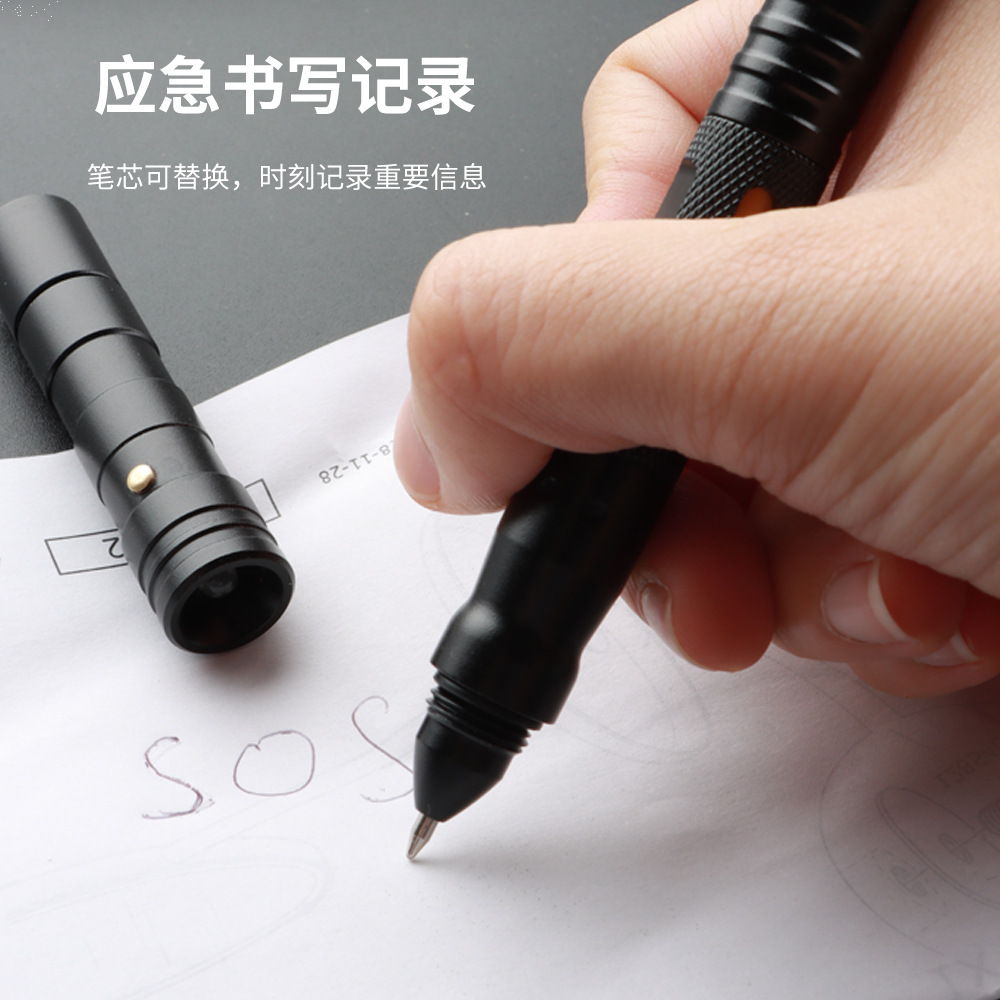 Picture of 7180 outdoor self-defense multi-function pen defense attack aluminum alloy tactical pen escape multi-purpose pen signature pen