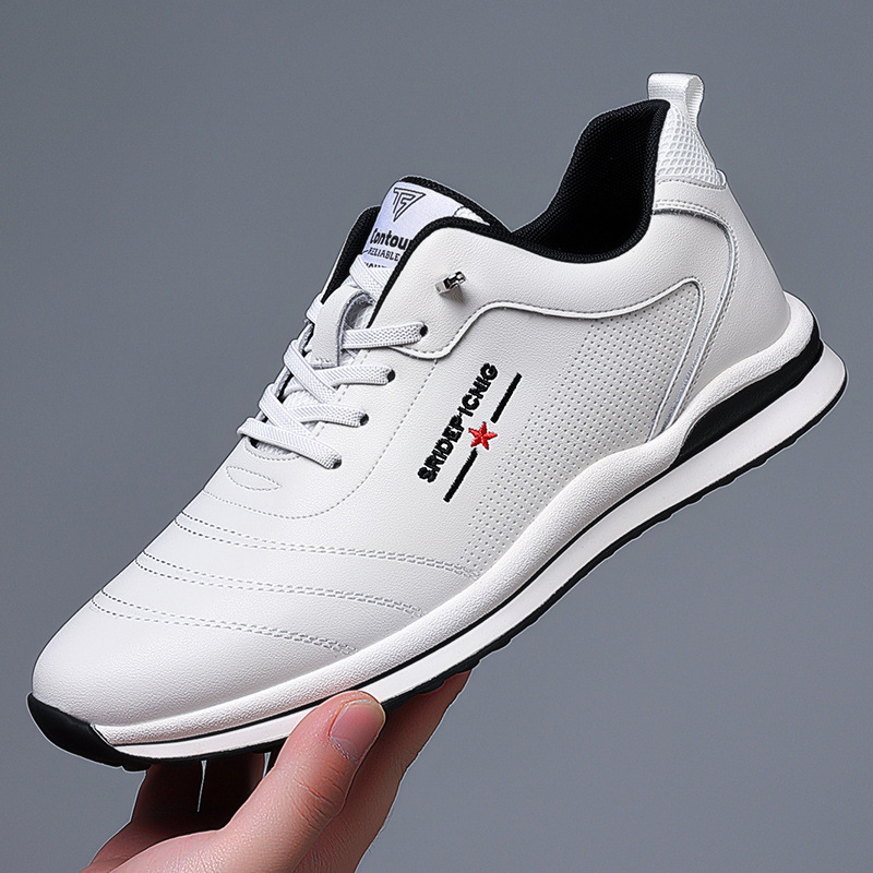 2023 Spring and Autumn New Men's Sports Casual Leather Shoes Men's Small White Soft Leather All-match Trendy Sneakers 905 Shoes