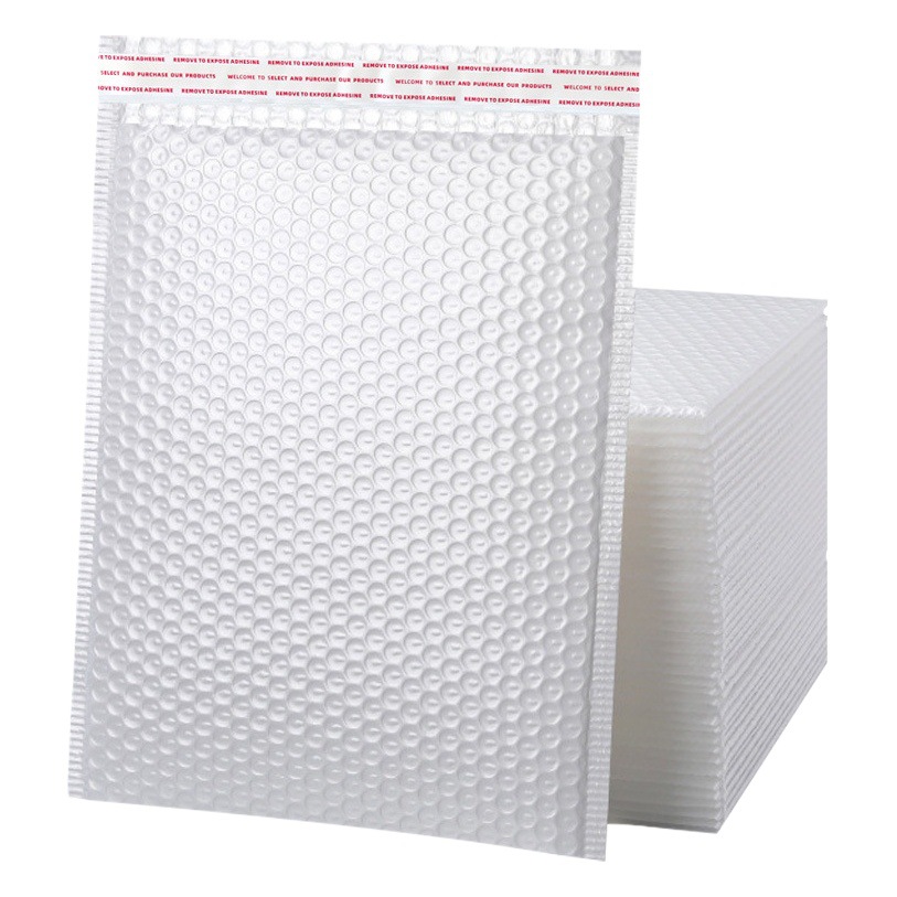 Thickened Pearlescent Film Bubble Envelope Bag White Clothing Express Waterproof Packaging Bag Foam Packaging Bubble Wrap Bubble Bag