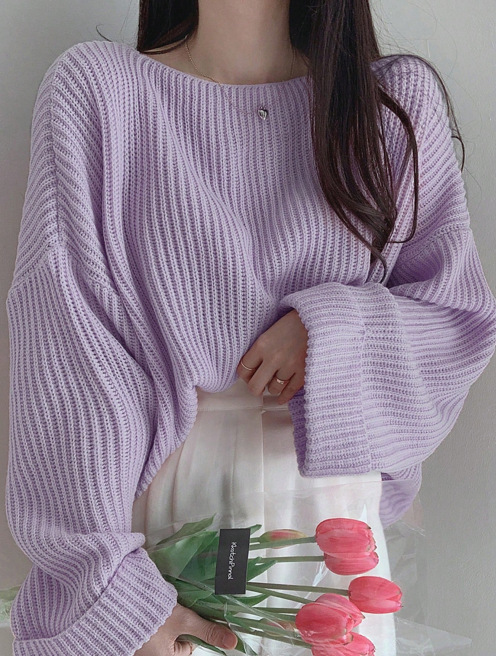 Amazon sweaters with a sense of sophistication 2025 autumn/winter lazy soft original design niche base shirt for women