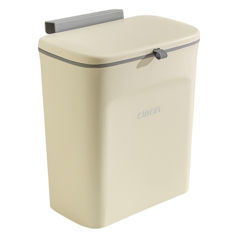 Kitchen Toilet Trash Can Hanging Household Wall-Hanging Toilet Bathroom Living Room Trash Storage Bucket with Lid Kitchen Waste