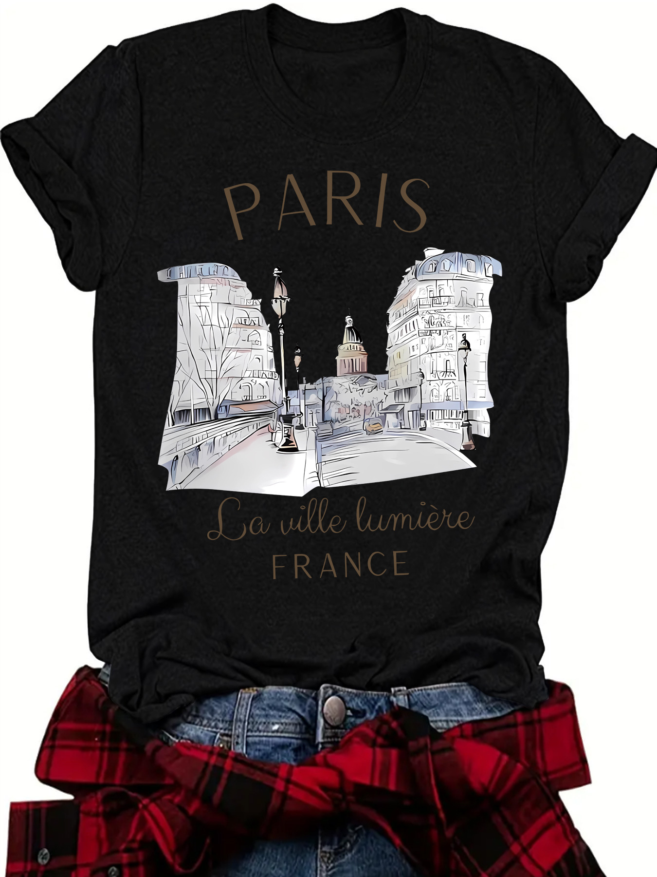 Amazon European and American summer women's pattern round neck short sleeve casual fashion foreign trade explosion T-shirt