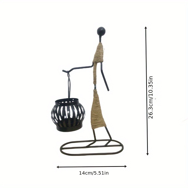 Picture of Cross-border Iron Candlestick Decoration Ornaments European Restaurant Dining Table Atmosphere Lamp Candlestick Home Metal Crafts