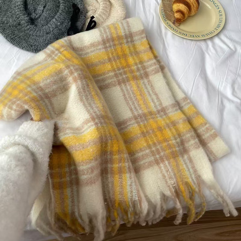 Picture of Cross-border solid color new imitation cashmere scarf women's autumn and winter thickened warm shawl solid color student scarf men's wholesale