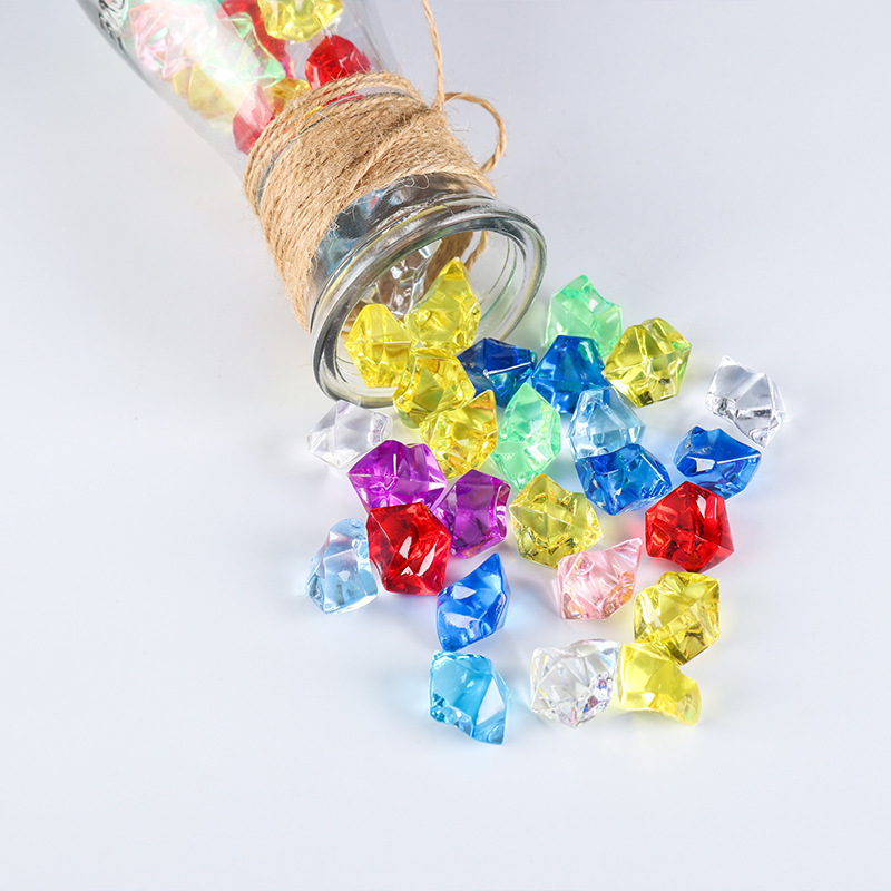 Picture of Cross-border 18*25mm plastic transparent crystal acrylic simulation crushed ice fish tank potted decoration