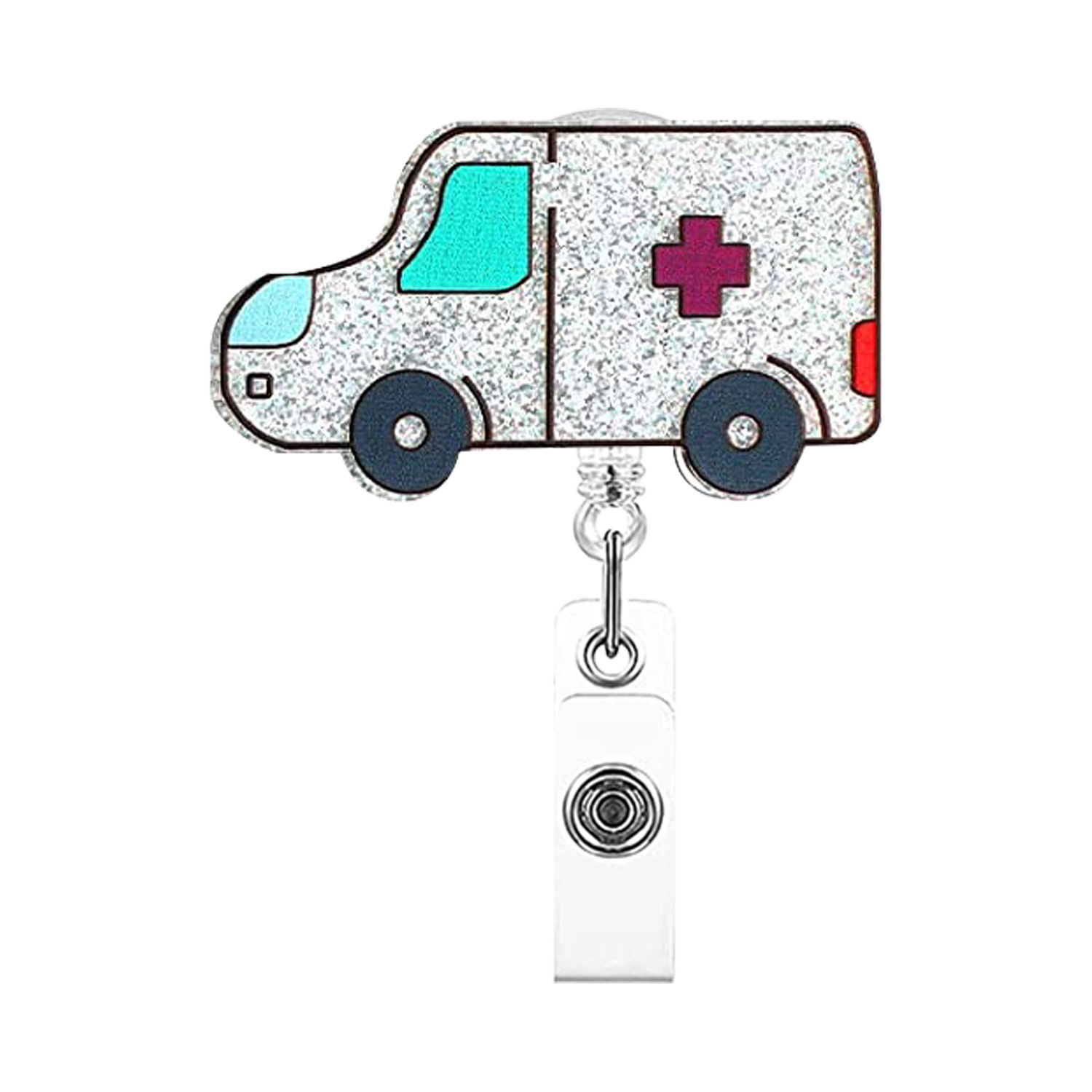 Picture of Acrylic Uterine Love Clothes Needle Mask Easy Pull Buckle Easy Pull Doctor Nurse Retractable Badge Reel