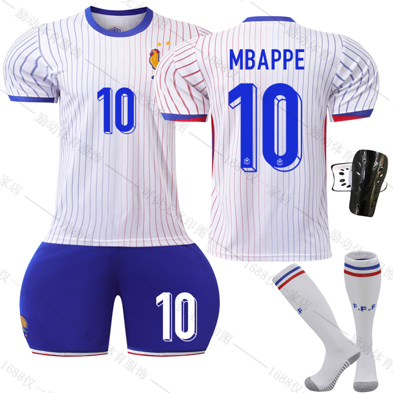 Picture of 2425 France away to the European Cup jersey No. 10 Mbappe football suit 7 Griezmann 9 Giroux team uniform