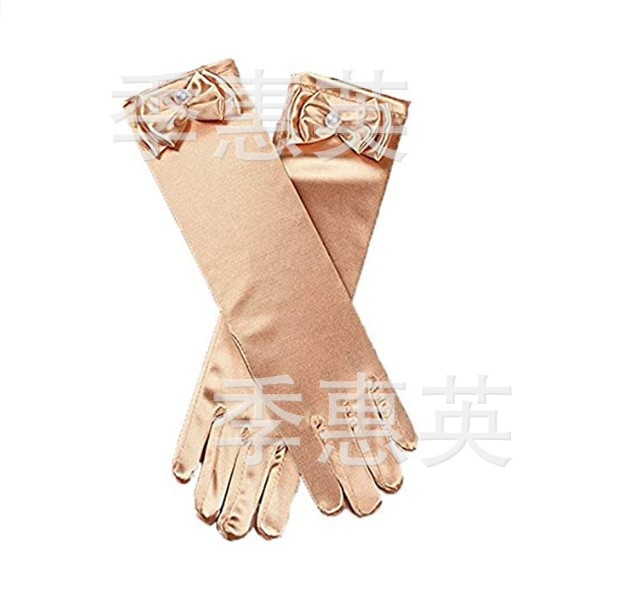Picture of Children's Dance Clothing Princess Dress Long Long Gloves Flower Girl Dress Bow Gloves Cross-Border