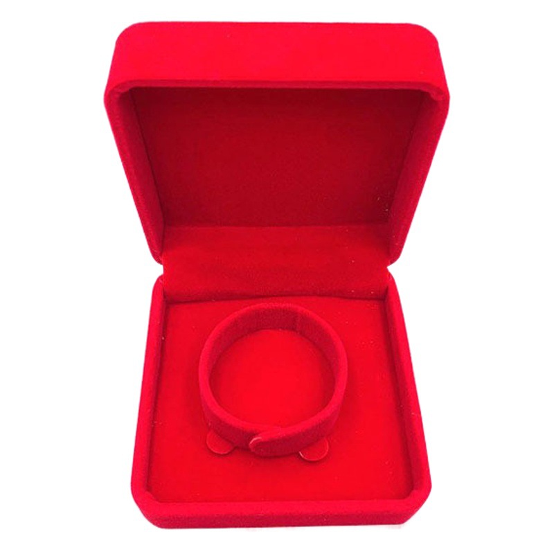Rounded Red Flannel Box Jewelry Jewelry Box Gold Shop Jade Ring Bracelet Pendant Gift Packaging Jewelry Box