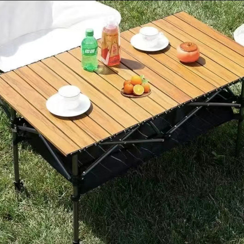 Picture of Outdoor Folding Table Portable Free Lifting Adjustable Picnic Stall Table Outdoor Camping Folding Table Lifting Table