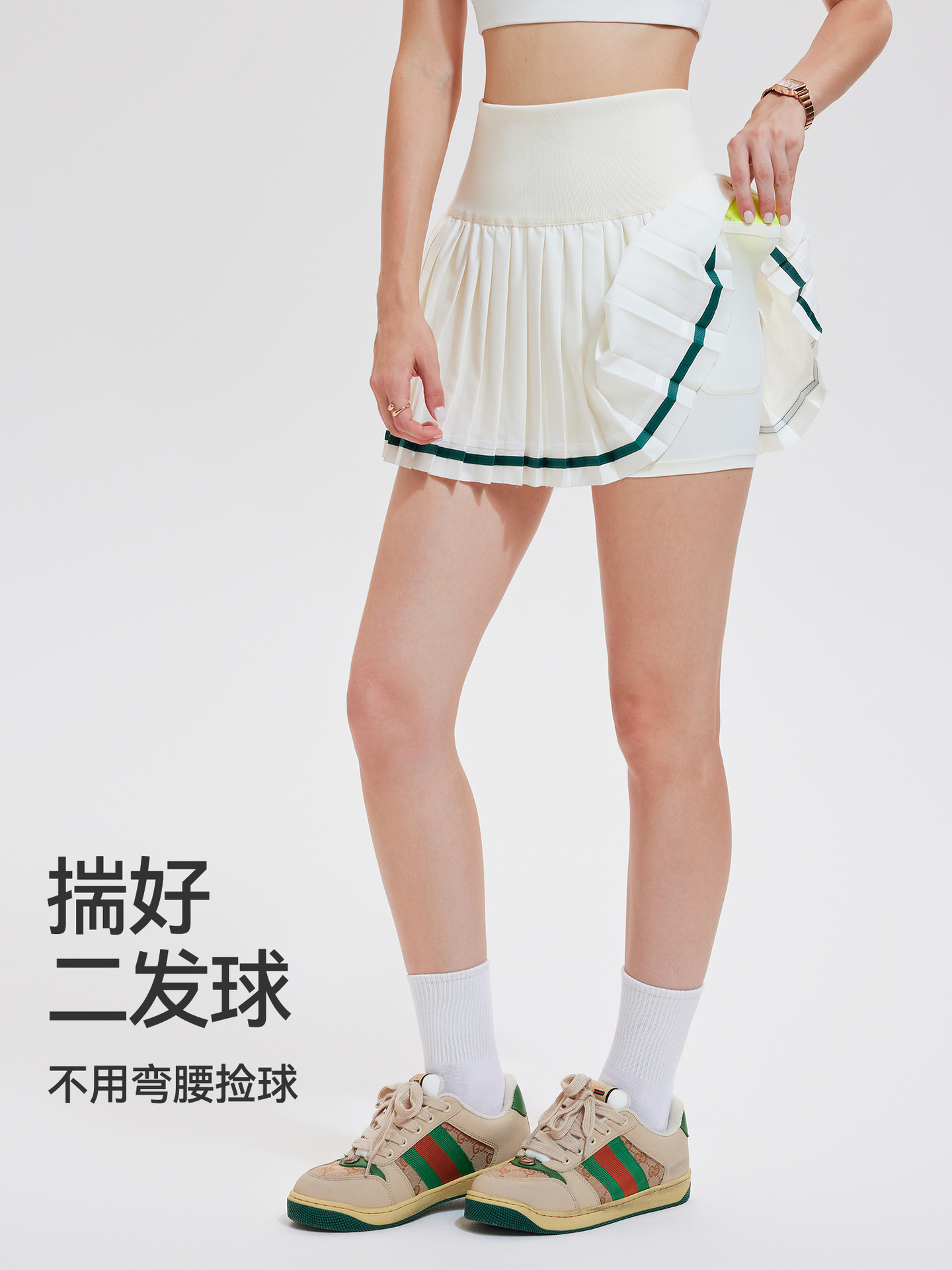 Cross-Border New Tennis Skirt Women's High-Waist Slim Hot Girl Half-Length Pleated Skirt Badminton Running Fitness Sports Skirt