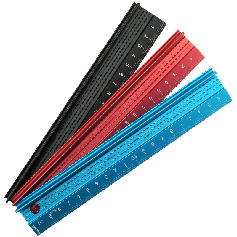 Picture of Source manufacturer aluminum alloy protective ruler 20cm30cm45cm multifunctional student ruler advertising drawing cutting ruler