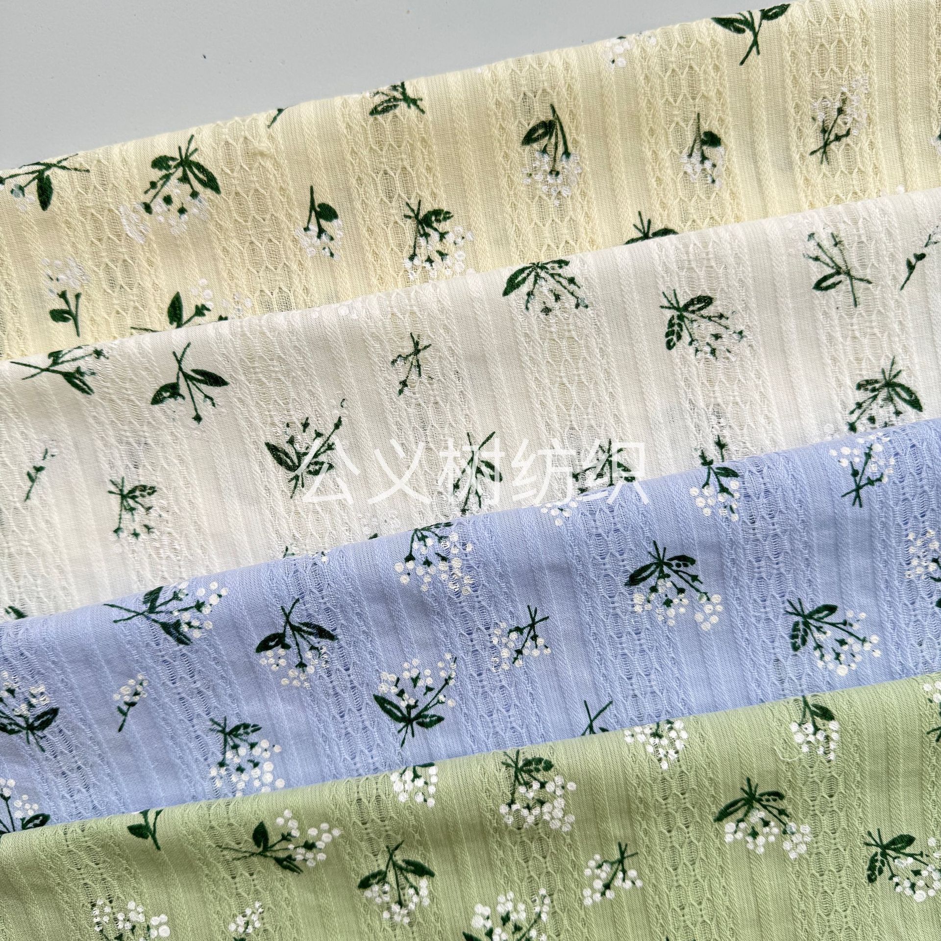 Picture of Spring and Summer New Cotton Jacquard Lace Strip Korean Floral Cloth Fresh Style Pure Cotton Printed Fabric