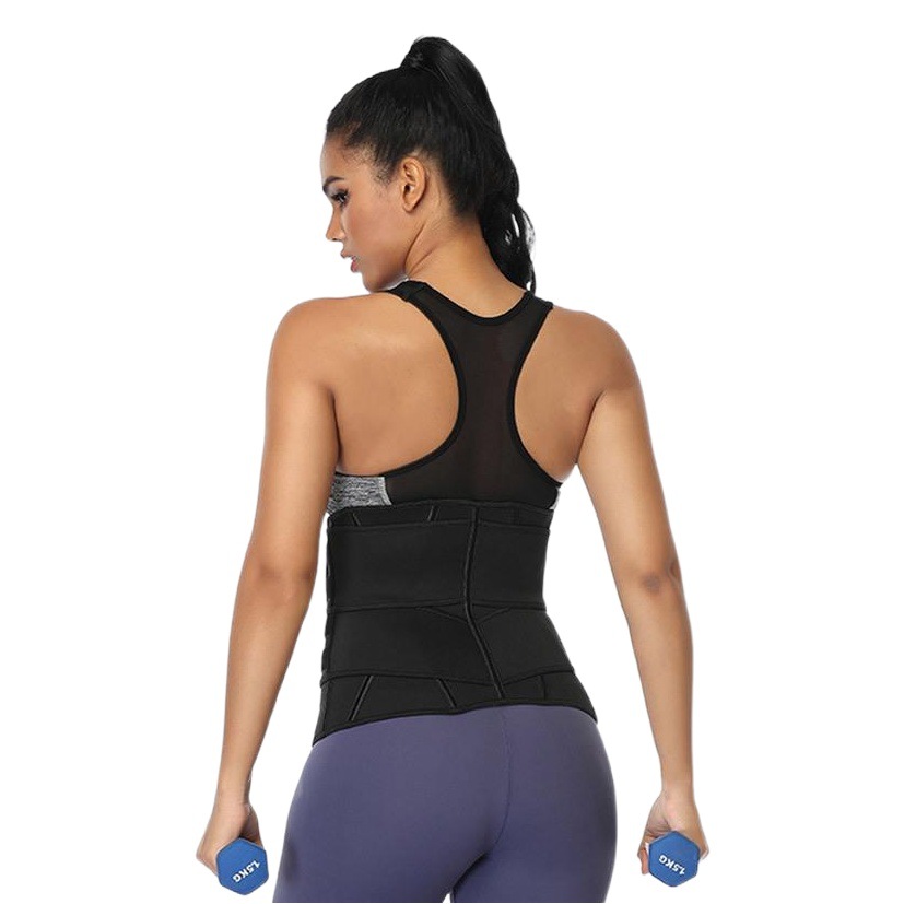 Unisex Segmented Pressure-Adjustable Shaping Double Waist Belt with Velcro for Abdominal Control and Waist Protection, Sports Fitness Waist Trainer