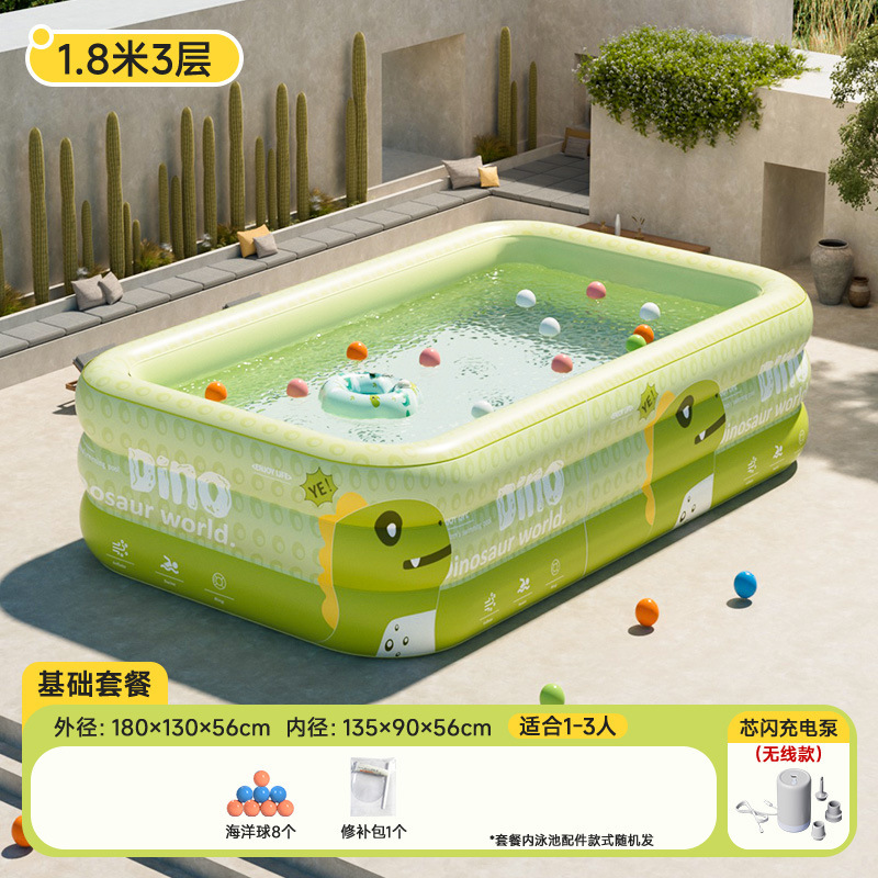 Picture of Jiami Outdoor Large Courtyard PVC Folding Water Playing Children's Household Swimming Pool Baby Playing Pool Adult Inflatable Swimming Pool