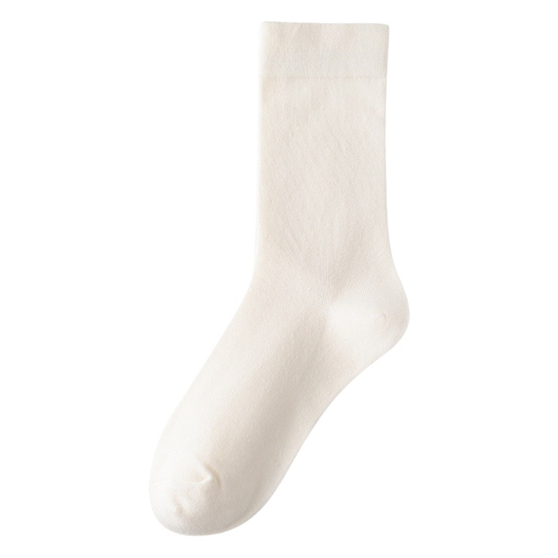 New Women's Cotton Socks, Deodorant and Breathable Mid-Calf Socks, Loose Mouth Confinement Socks, Sweat-Absorbent and Antibacterial Women's Pile Socks That Do Not Tighten the Feet