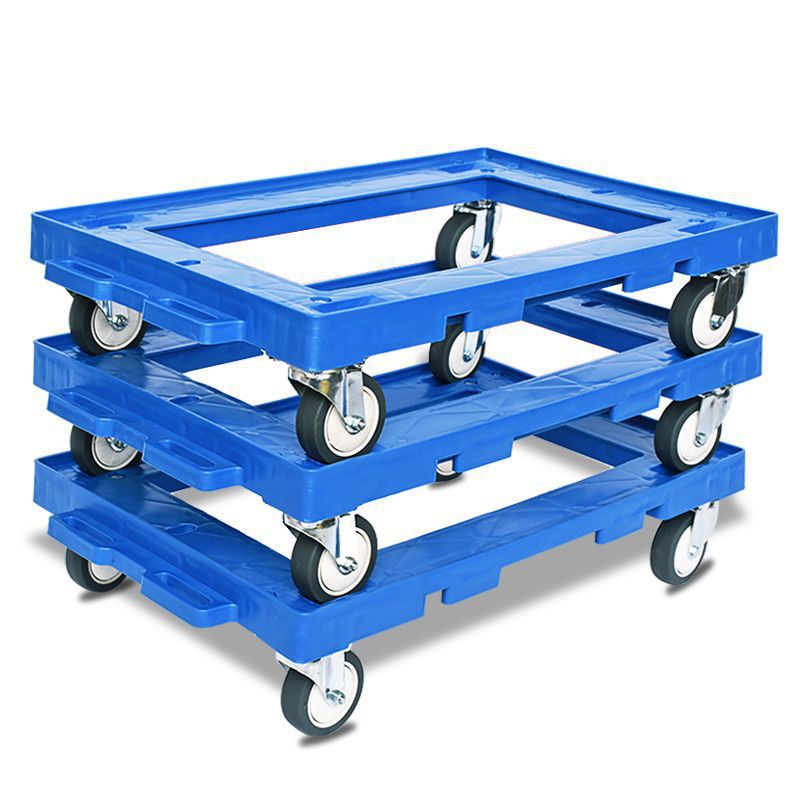 Picture of Mute hollow-out Turtle truck warehouse distribution turnover storage trolley splicing one-piece stacking truck wholesale