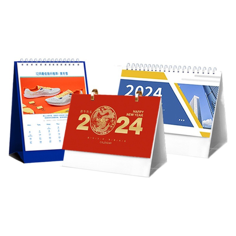 High-End Corporate Desk Calendar Customized New Art Paper Special-Shaped Desk Calendar Printing Small Batch Business Calendar Custom Design