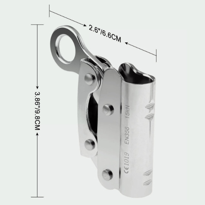 Picture of Outdoor high-altitude steel wire rope rock climbing self-locking device high-altitude operation rope anti-falling steel lock falling device slider equipment