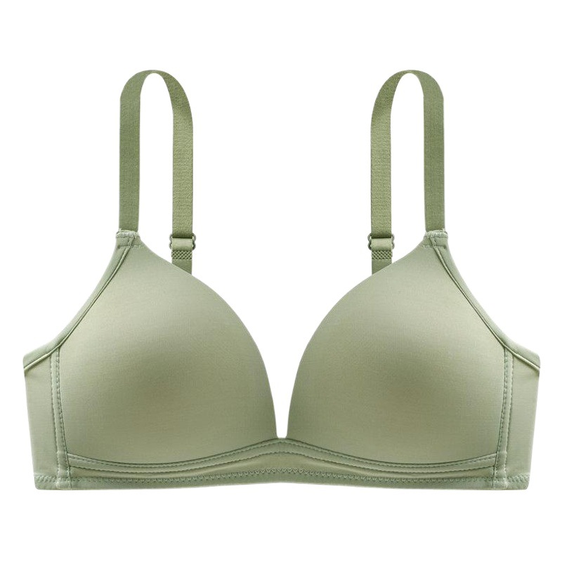 Students' Wire-Free Seamless Underwear Small Breast Push-Up Comfortable Breathable Bra Girl's Adjustable Bra Thin Section