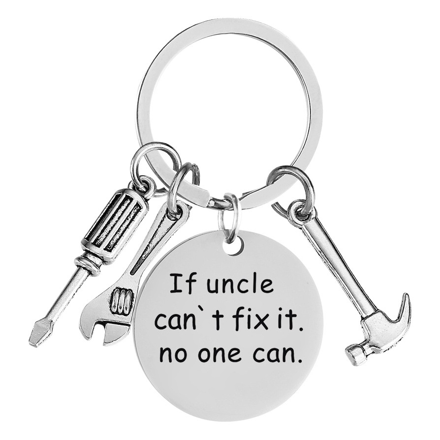 Keychain pendant Europe and the United States cross-border Father's Day gift dad tool hammer screwdriver wrench keychain wholesale