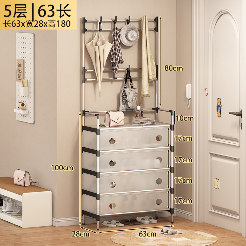 Picture of Plastic Dust-Proof Shoe Rack Shoe Cabinet Storage Storage Rack Shoe Rack Storage Rack Small Shoe Rack Dormitory Home Simple Space-Saving