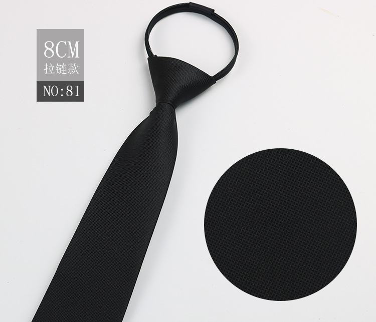 Picture of Factory Black Men's Tie Striped Blue Business Tie Lazy People Knot Free Zipper Tie in stock Wholesale