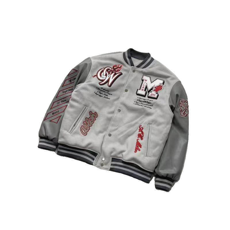 Picture of 2024 Youth Demon Arrow Embroidered Baseball Suit Spring and Autumn American Style AC Jacket Loose Casual Couple Coat Trendy
