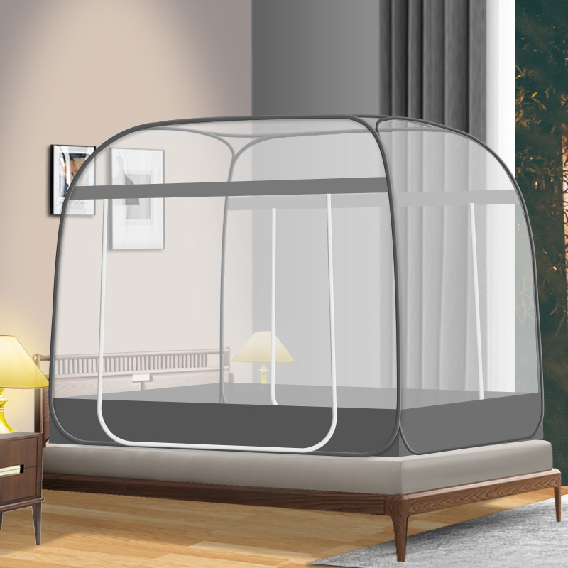 Picture of Yurt mosquito net installation-free cross-border household dormitory foldable zipper dustproof bottomless manufacturers a generation of hair