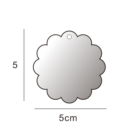Picture of Transparent acrylic disc blank goo card cross-border handmade round embryo keychain piece decorative DIY pendant