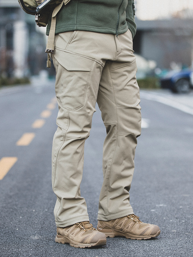 Picture of Mingpeng Yinfeng Tactical fleece-lined Pants Winter Soft Shell Crane Pants Outdoor Cold-proof Tactical Charge Pants Warm