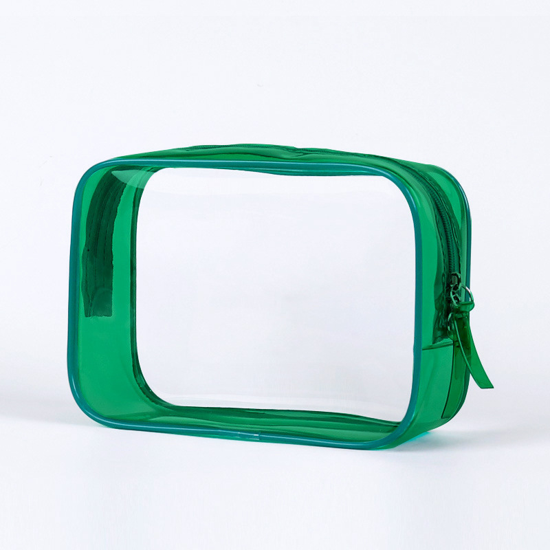 Picture of Pvc Cosmetic Bag Transparent Waterproof Large Capacity Cosmetics Travel Cosmetics Bag Ready-Made Plastic Zipper Toiletry Bag