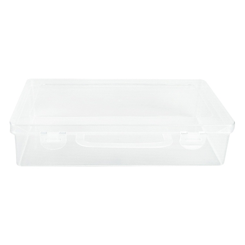 Portable all-empty transparent storage box Lego puzzle toy flip packaging box hardware tools finishing box