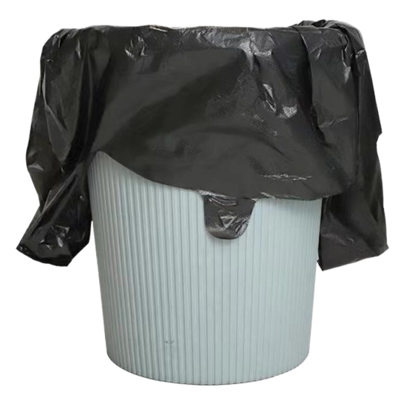 Large Garbage Bag Satchel Black Plastic Bag Kitchen Vest Style Garbage Bag Thickeneded Satchel Convenience Bag Wholesale