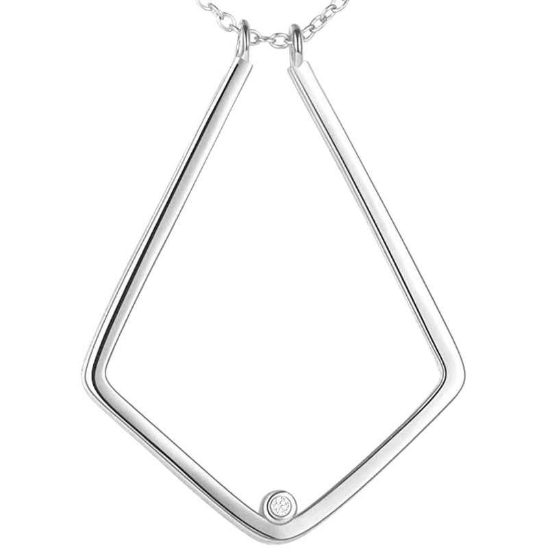 Amazon Cross-border New European and American Design Simple V-shaped Ring Bracket Necklace for Wife Ring Pendant