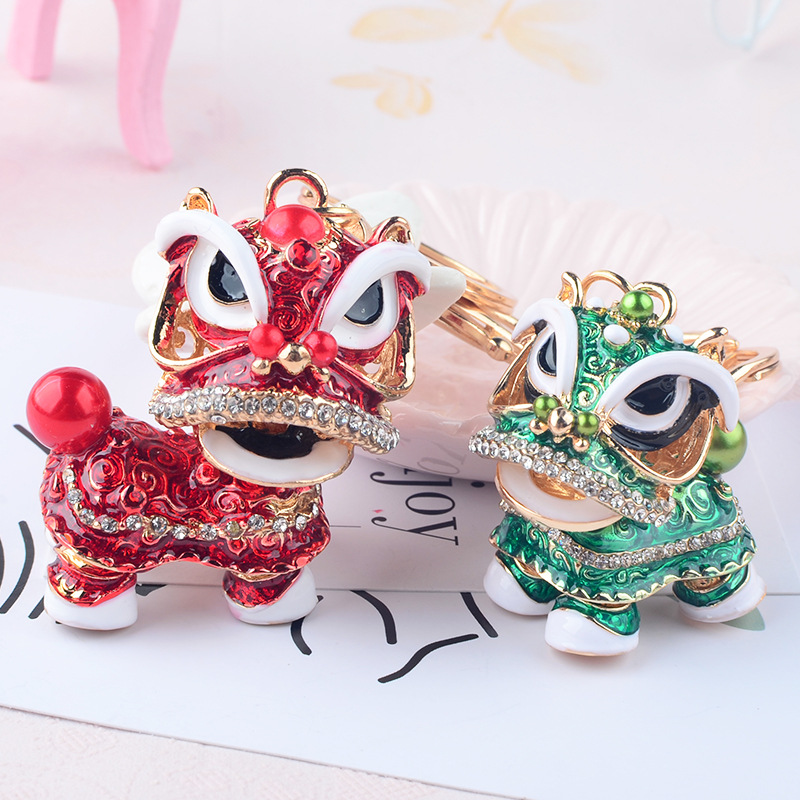 2024 New Fashion Bag Pendant Female Little Lion Cute Popular Jewelry Cartoon Lion Awakening Car Keychain