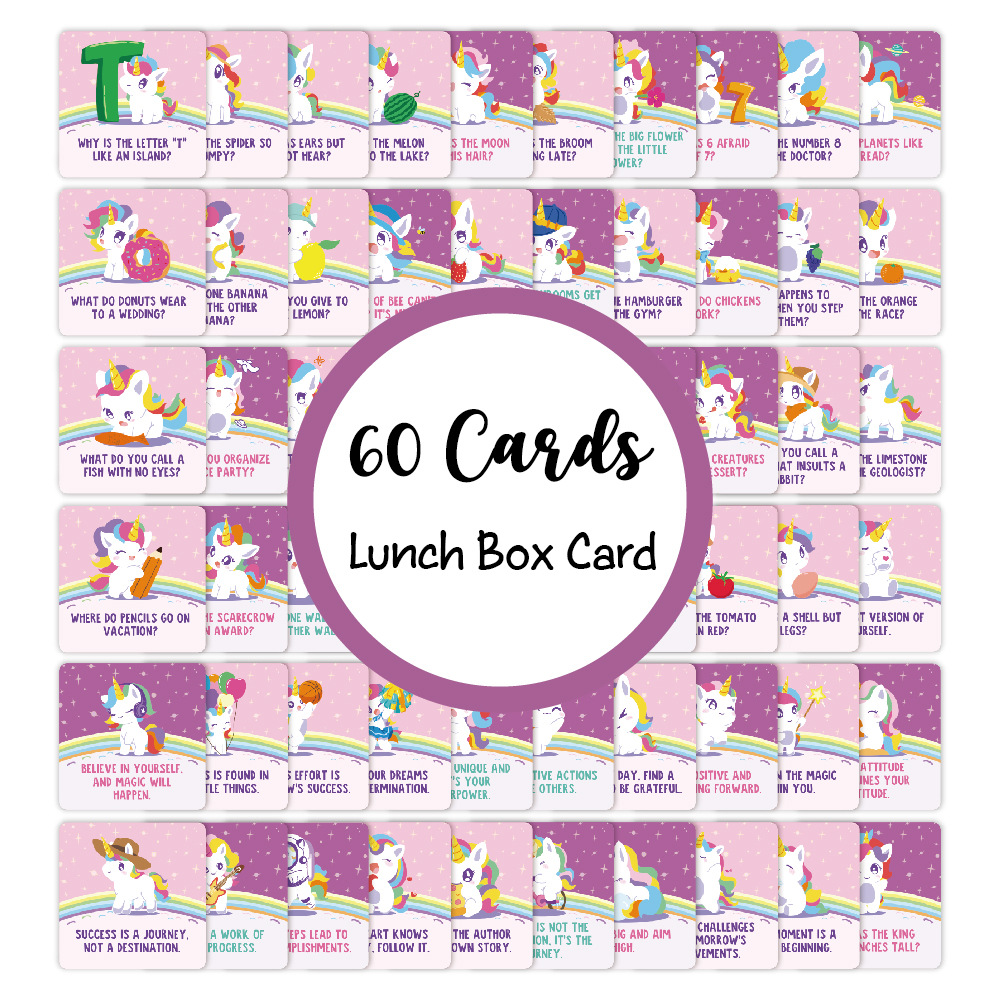 Picture of 60 School Lunch Box Notes cute encouraging note cards handwritten children's Lunch Box cards