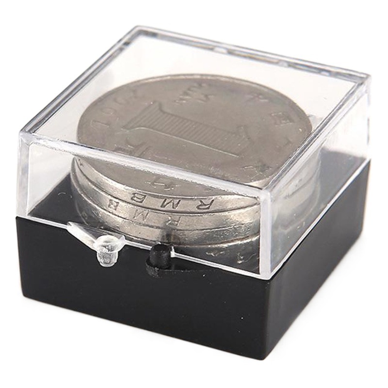 Rectangular transparent badge box plastic box small storage box with lid lens packaging box wholesale