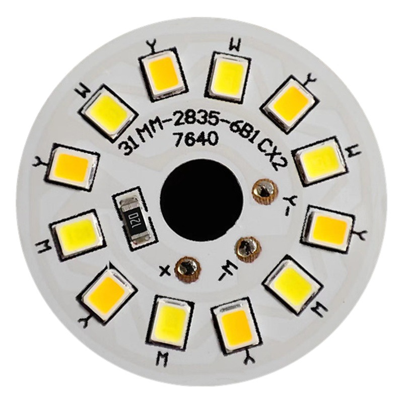 5V lamp board beech wood solid wood low pressure lamp Board 5V lamp bead led light source board 3W White warm two-color variable light free drive