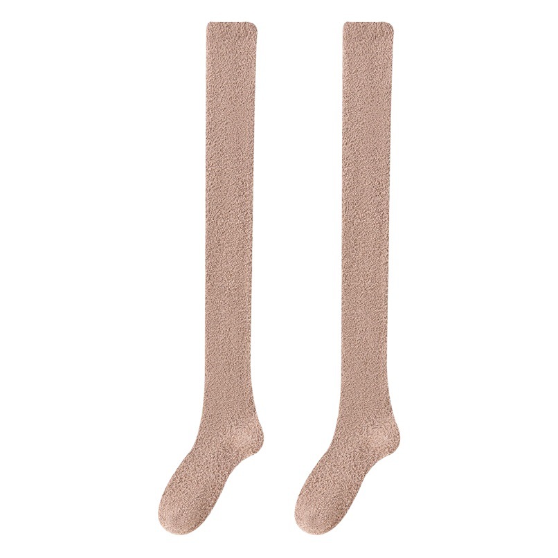 Zhuji Coral Velvet Women's Socks Winter Snow Socks Non-Shedding Thickeneded Warm Floor Socks Calf Socks over the Knee Socks