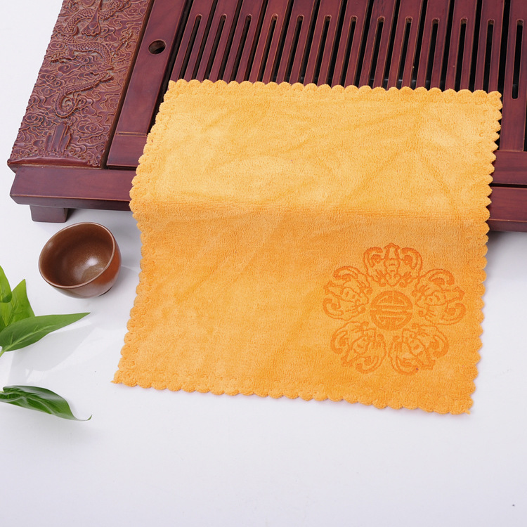 Picture of Tea Towel Thickened Absorbent Tea Towel Tea Table Rag Small Square Towel Kung Fu Tea Mat Pot Towel Independent Packaging Fixed Logo