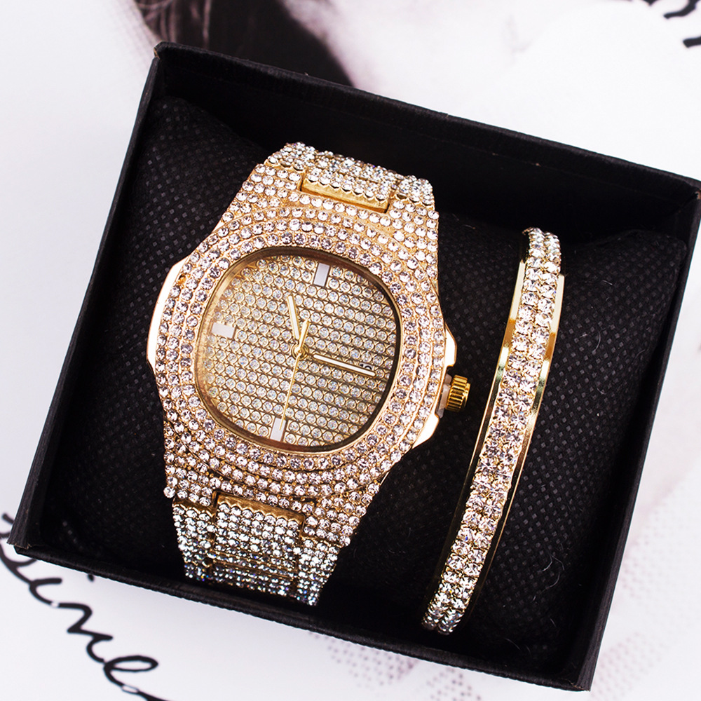 Diamond Fashion Wristwatch Set Bracelet Ladies Watches Women