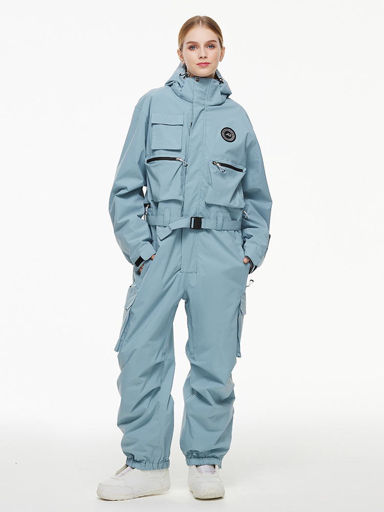 Picture of Men's and Women's Looser 24-25 Snow Season Waterproof Warm Snowboard American-style One-part Ski Suit