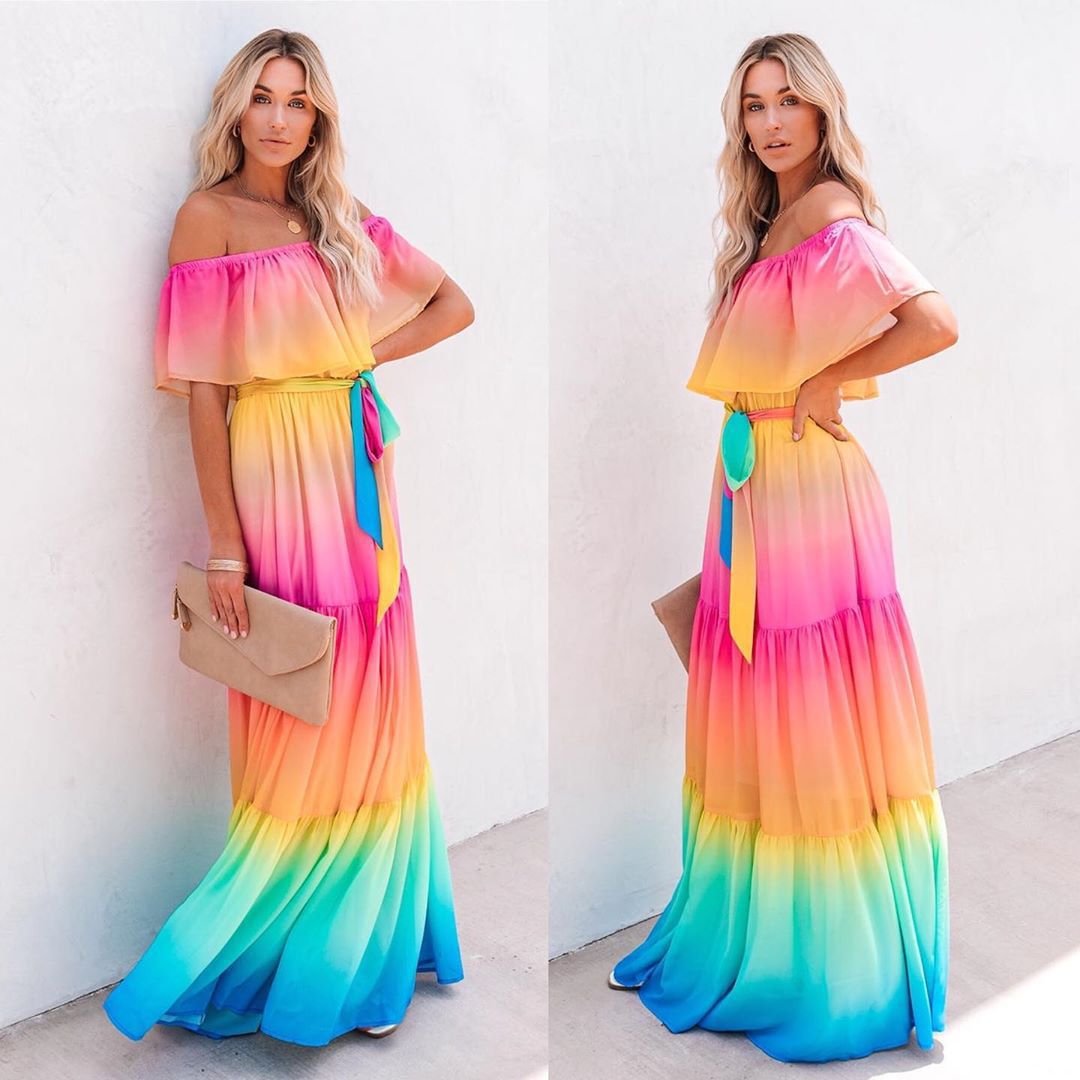 Foreign trade new wish printed dress Amazon ebay collar cross-border dress