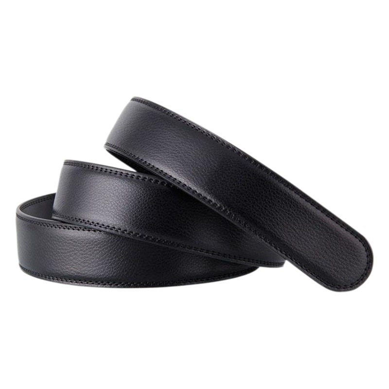 Genuine leather cowhide headless automatic belt men's business belt accessories card slot men's belt manufacturers narrow belt strip